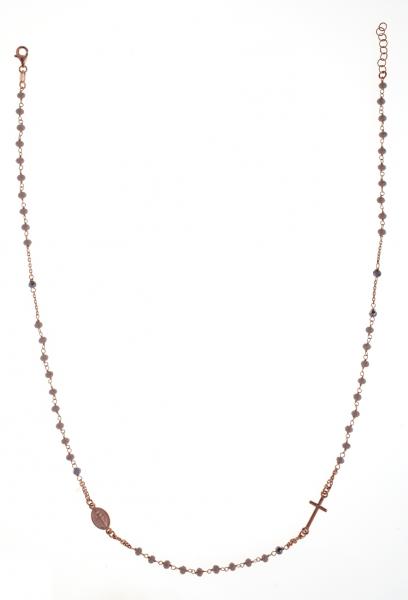 Girocollo Prega&Ama in argento925 con pietre grigie - cod.61122