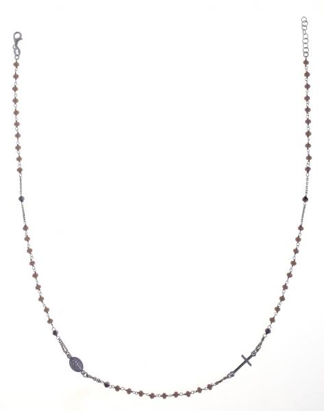 Girocollo Prega&Ama in argento925 con pietre grigie - cod.61126