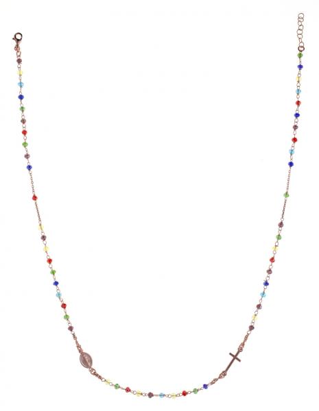 Girocollo Prega&Ama in argento925 con pietre multicolor - cod.61095