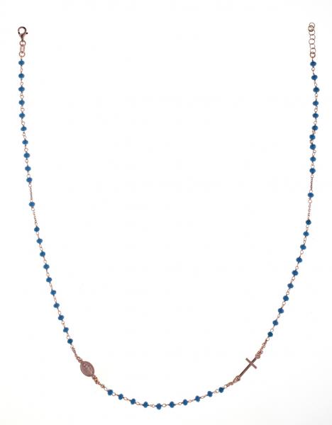 Girocollo Prega&Ama in argento925 con pietre azzurre - cod.61103 ROSE'
