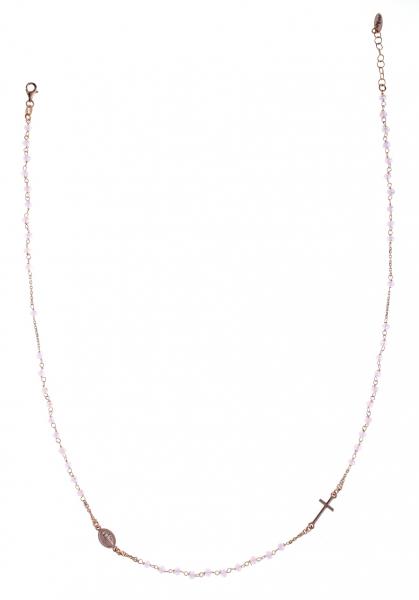 Girocollo Prega&Ama in argento925 con pietre rosa - cod.61195