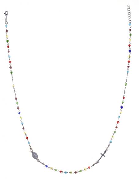 Girocollo Prega&Ama in argento925 con pietre multicolor - cod.61091