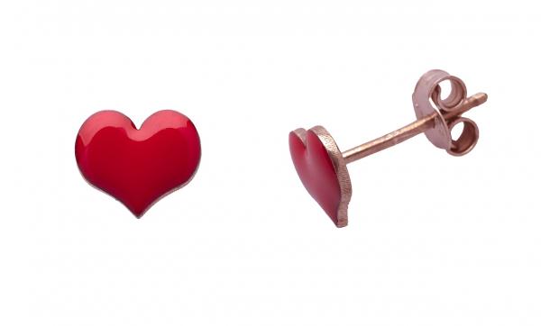 Orecchini Prega&Ama in argento925 cuore smaltato rosso cod.63111 ROSE'